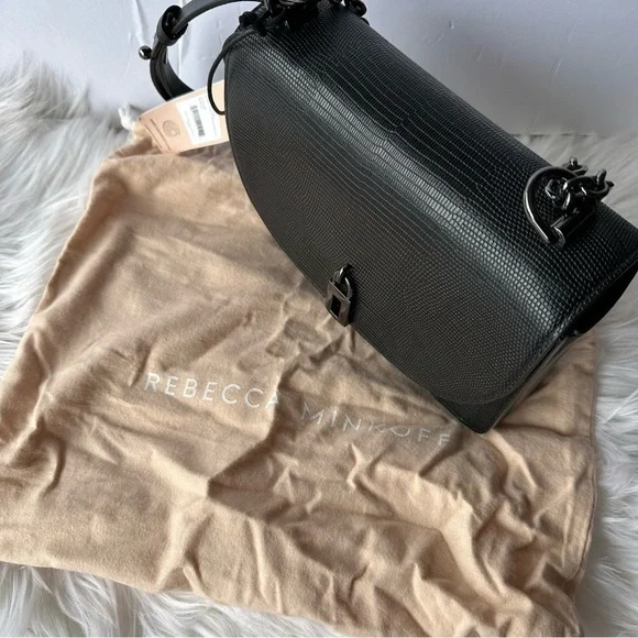 NWT brand new Rebecca Minkoff Love Too Crossbody Black Chain Strap Purse Bag - Picture 2 of 9